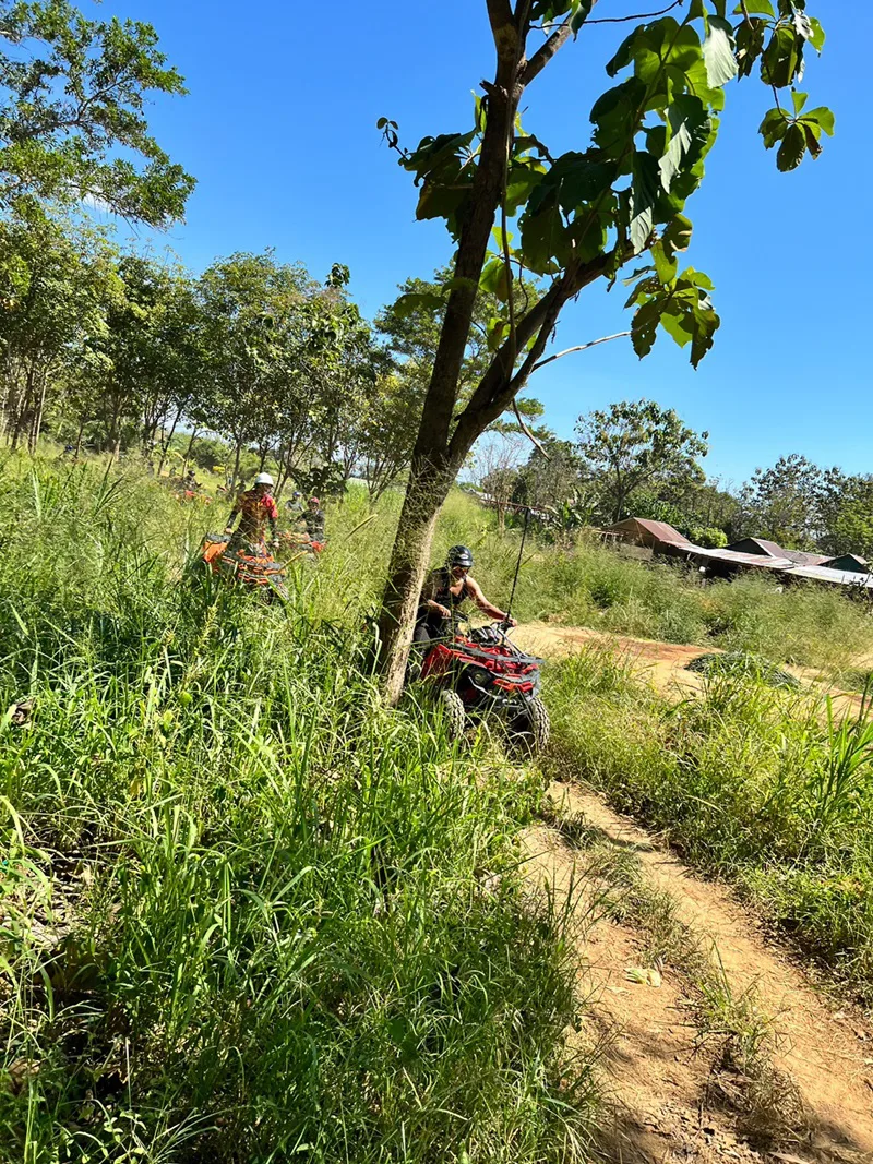 ATV climbing a jungle path in Phuket